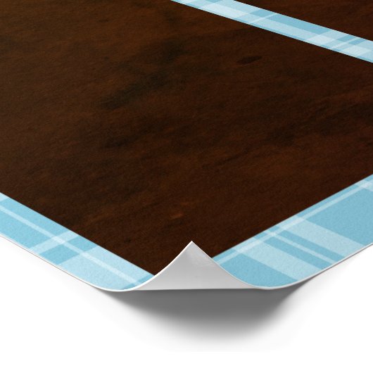 4x6写真の月表示の従業員 ポスター (角)