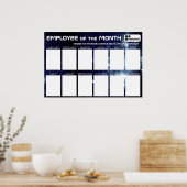 4x6写真の月表示の従業員 ポスター (キッチン)