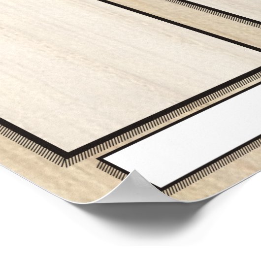 4x6写真の月表示の従業員 ポスター (角)