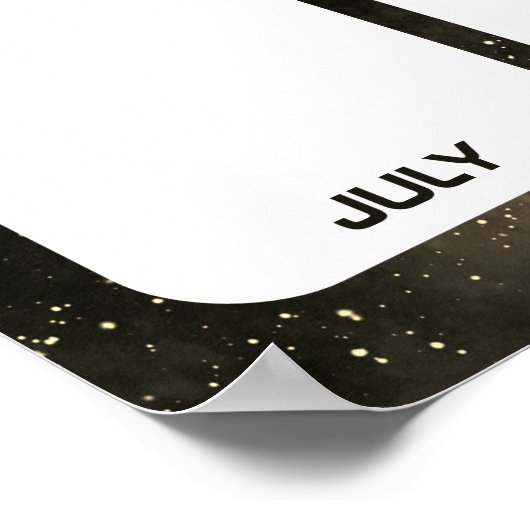 4x6写真認識表示の月の従業員 ポスター (角)