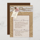 4x6方向カードクラフト紙レーストツインボウ エンクロージャーカード (正面/裏面)