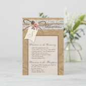 4x6方向カードクラフト紙レーストツインボウ エンクロージャーカード (スタンド正面)