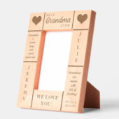 4x6最高のおばあちゃんEver Grandkids Namesエッチングフレーム レーザー彫刻フレーム (左)