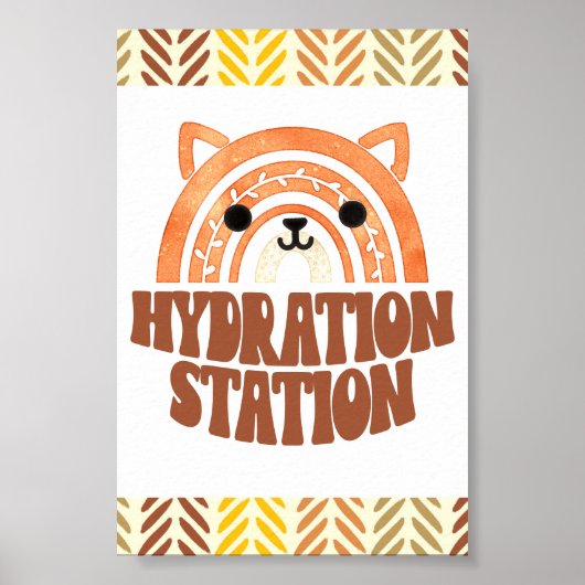 4x6水和ステーションボホウッドランドキツネ誕生日 ポスター (正面)