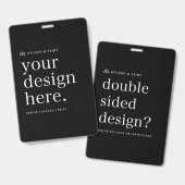 4x6 Badge ID Card | Custom Design Name Badges バッジ (正面＆裏面)