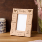 4x6 Grandpa Ever 最高の Grandkids名エッチフレーム レーザー彫刻フレーム (左)