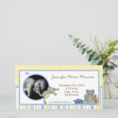 4x8うるうカエルのカメBee写真誕生のお知らせ 案内状 (スタンド正面)