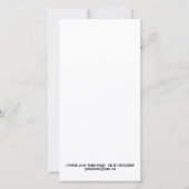 4x8インチのオリバーからの休日の挨拶。フラットカード (裏面)