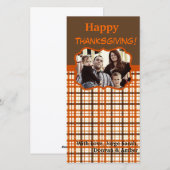 4x8オレンジ&ブラウンプライド写真感謝祭カード シーズンカード (正面/裏面)