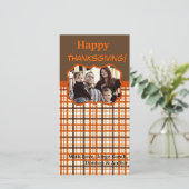 4x8オレンジ&ブラウンプライド写真感謝祭カード シーズンカード (スタンド正面)