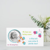 4x8カラーモダンミッテンPHOTOクリスマスカード シーズンカード (スタンド正面)