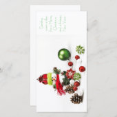 4x8クリスマスの休日の挨拶状 シーズンカード (正面/裏面)