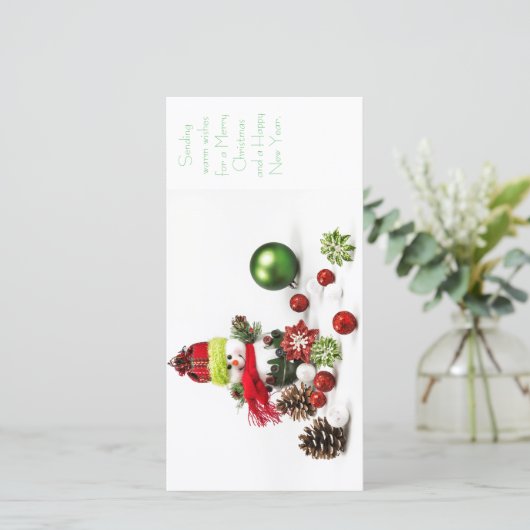 4x8クリスマスの休日の挨拶状 シーズンカード (スタンド正面)