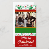 4x8クリスマスホリーPHOTOカード シーズンカード (正面/裏面)