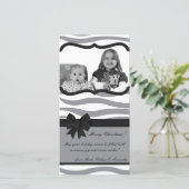 4x8グレーブラックゼブラプリン写真クリスマスカード シーズンカード (スタンド正面)