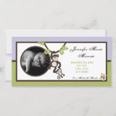 4x8サル時間ジャングル写真誕生のお知らせ 案内状 (正面)