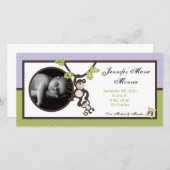 4x8サル時間ジャングル写真誕生のお知らせ 案内状 (正面/裏面)