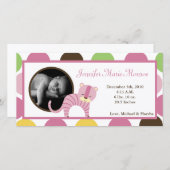 4x8ジャングルクイーンタイガー写真誕生のお知らせ 案内状 (正面/裏面)