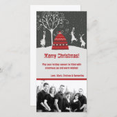 4x8スノーバンニースバニーラビットPHOTOクリスマスカード シーズンカード (正面/裏面)