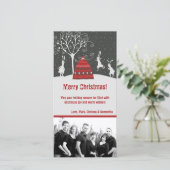 4x8スノーバンニースバニーラビットPHOTOクリスマスカード シーズンカード (スタンド正面)