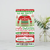 4x8チケットスタイルクリスマスパーティの招待状大人 (スタンド正面)