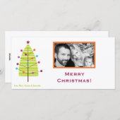 4x8モダンクリスマスツリーPHOTOクリスマスカード シーズンカード (正面/裏面)