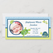 4x8写真の誕生のお知らせタートルリーフ海海 案内状 (正面)