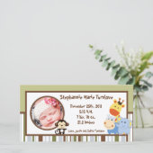 4x8写真誕生のお知らせジャングル遊 案内状 (スタンド正面)