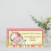 4x8写真誕生のお知らせトロピカルパンチガール 案内状 (スタンド正面)