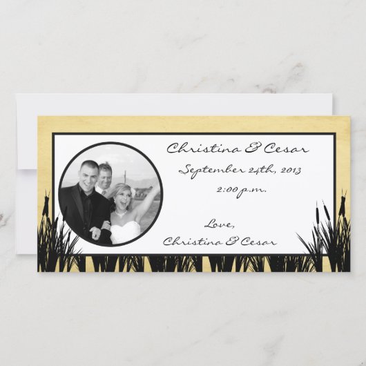 4x8婚約写真アナウンスキャットテール/ドラゴンフル 案内状 (正面)