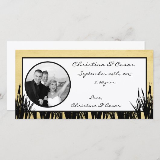 4x8婚約写真アナウンスキャットテール/ドラゴンフル 案内状 (正面/裏面)