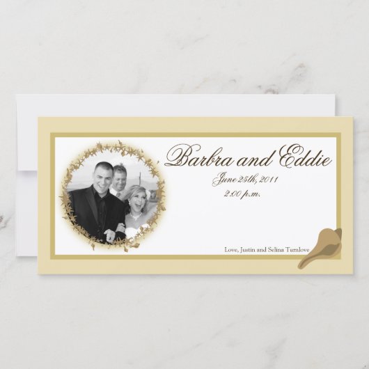 4x8婚約写真アナウンスサンディビーチ 案内状 (正面)