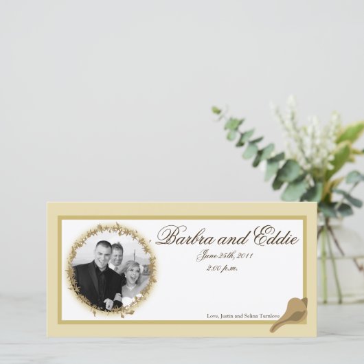 4x8婚約写真アナウンスサンディビーチ 案内状 (スタンド正面)