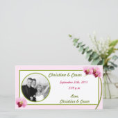 4x8婚約写真アナウンスピンクオーキッドロング 案内状 (スタンド正面)