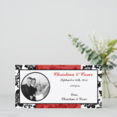 4x8婚約写真アナウンスブラックフローリッシュR 案内状 (スタンド正面)