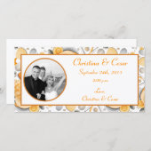 4x8婚約写真発表盛り合わせSeashel 案内状 (正面/裏面)