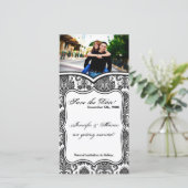 4x8婚約発表白黒ダマスクラック セーブザデート (スタンド正面)