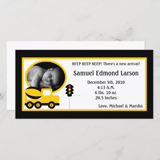 4x8建築写真の誕生のお知らせ 案内状 (正面/裏面)