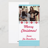 4x8水玉模様クリスマスオーナメントPHOTOカード シーズンカード (正面/裏面)