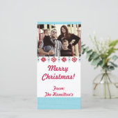 4x8水玉模様クリスマスオーナメントPHOTOカード シーズンカード (スタンド正面)