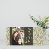 4x8秋の木の葉PHOTO Thanksgiving Card シーズンカード (スタンド正面)