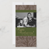 4x8秋の木の葉PHOTO Thanksgiving Card シーズンカード (正面)