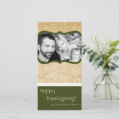 4x8秋の木の葉PHOTO Thanksgiving Card シーズンカード (スタンド正面)