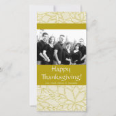4x8秋の木の葉PHOTO Thanksgiving Card シーズンカード (正面)