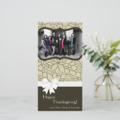 4x8秋の木の葉PHOTO Thanksgiving Card シーズンカード (スタンド正面)