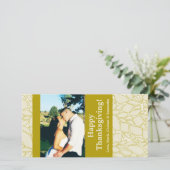 4x8秋の木の葉PHOTO Thanksgiving Card シーズンカード (スタンド正面)