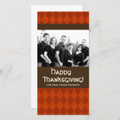 4x8秋の木の葉PHOTO Thanksgiving Card シーズンカード (正面/裏面)