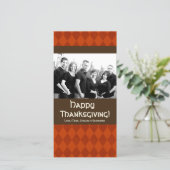 4x8秋の木の葉PHOTO Thanksgiving Card シーズンカード (スタンド正面)
