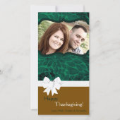 4x8秋の木の葉PHOTO Thanksgiving Card シーズンカード (正面)