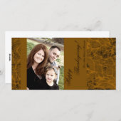 4x8秋の木の葉PHOTO Thanksgiving Card シーズンカード (正面/裏面)